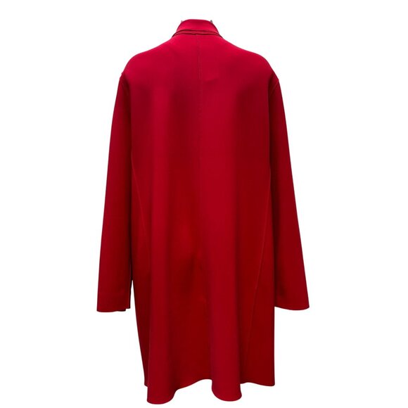 Chicos Travelers Red Knit Open Front Coat Size 3/XL - Picture 2 of 6